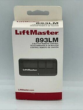 LiftMaster 893LM Security+ 3 Button Garage Door Opener Remote Control .